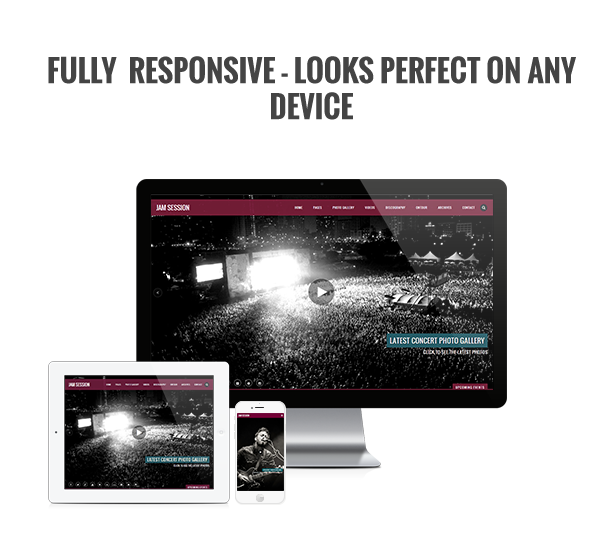 Music WordPress Theme - JamSession - responsive